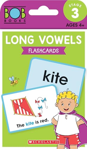 Bob Books - Long Vowels Flashcards | Phonics, Ages 4 and up, Kindergarten (Stage 3: Developing Reader)