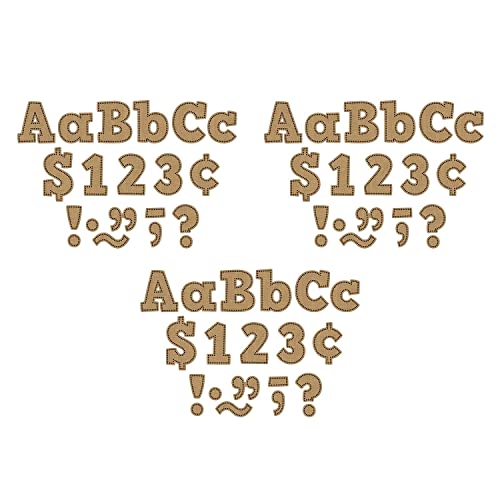 Teacher Created Resources Burlap Bold Block 4" Letters Combo Pack (TCR3938)