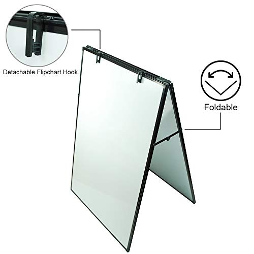 JILoffice Dry Erase Board, Magnetic White Board 36 X 24 Inch, Double Sided Whiteboard Easel, Black Aluminum Frame with Two Flipchart Hooks for Office Home and School - color: Black, size: Double Sided 36 x 24 Inch