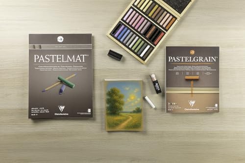 Clairefontaine 96001C Pastelmat White, glued, 18x24cm, 18 x 24 cm - size: 18 x 24 cm, style: Card Pad No 3