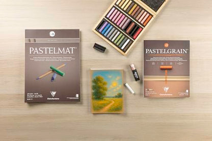 Clairefontaine 96016C Pastelmat, glued pad, 18x24cm, 18 x 24 cm, Assorted Colours - size: 18 x 24 cm, style: Card Pad No 1