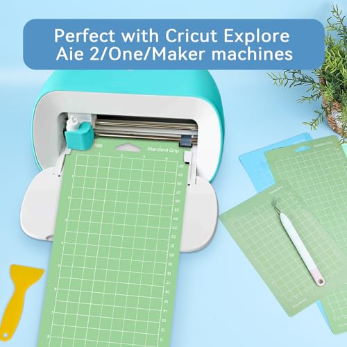 IModeur 8 Pack Cutting Mats - (4.5x6.5In, 4.5x12In) Green & Blue Cutting Mats for Cutting machine Accessories (4 Small & 4 Big Mats) - size: 8 Pack/4.5x6.5In,4.5x12In/Green Blue