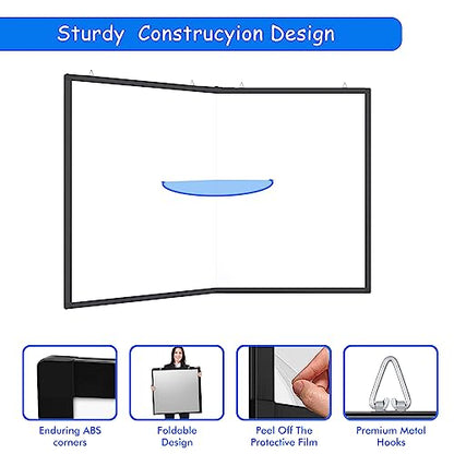 White Board Dry Erase 60x40, Maxtek Large Magnetic Whiteboard Black Dry Erase Boards for Wall, Aluminum Presentation Wall-Mounted Marker Board with a Long Pen Tray for School, Classroom, Office & Home - size: 60"W x 40"H, style: Style A