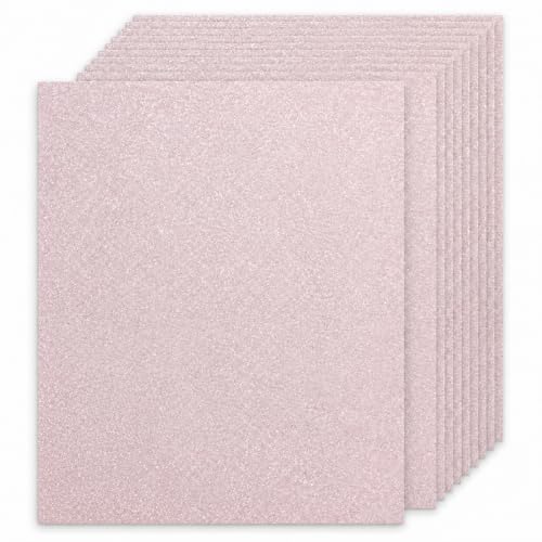 30 Sheets Pink Glitter Cardstock 8.5 x 11 Inches, 92lb/250gsm No Shed Sparkling Card Stock Paper for Card Making, DIY Crafts, Scrapbooking, Compatible with Cricut, Party Decorations, School Supplies - color: Pink