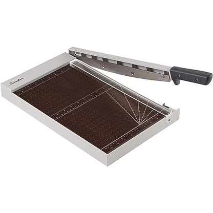 Swingline Paper Cutter, Guillotine Trimmer with EdgeGlow LED Cut Guide and Solid Wood Surface, 15" Cut Length, 10 Sheet Capacity, ClassicCut 1510W (G7010002) - size: 15" Cut Length