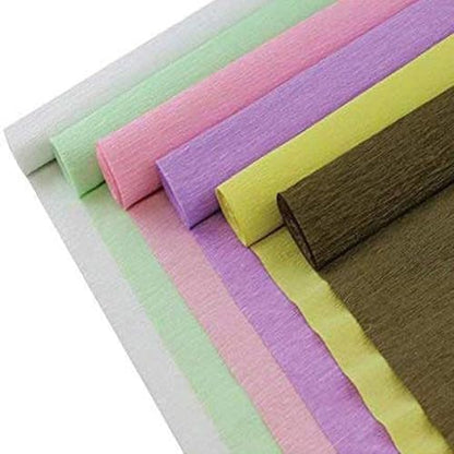 Premium Italian Crepe Paper Rolls - 8ft Length/20in Width (Donut) - color: Donut