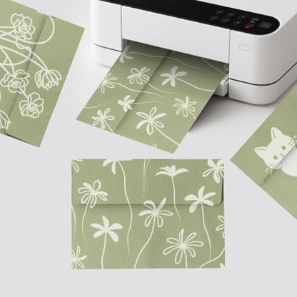 70 Packs A4 Envelopes, White, 4x6 Photo, Self Seal for Invitations, Weddings, Baby Shower, Photos, Postcards, Greeting Cards, Mailing (Sage Green, A4 (4.72x6.50in)) - color: Sage Green, size: 70 Pack A4 (4.72x6.50in) Envelopes