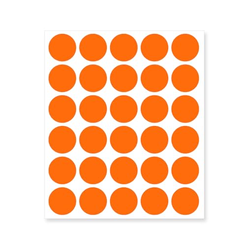0.75 Inch Removable Color Code Dot Sticker Round Labels,Garage Sale Stickers Price Tags Label Blank Yard Sale Circle Dot Stickers(1050 Pack,Orange) - color: Orange, size: 0.75 inch