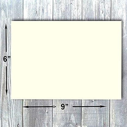 Hamilco Cream White Cardstock Paper 6x9 Blank Index Cards Card Stock 100lb Cover 100 Pack - size: 6" x 9"
