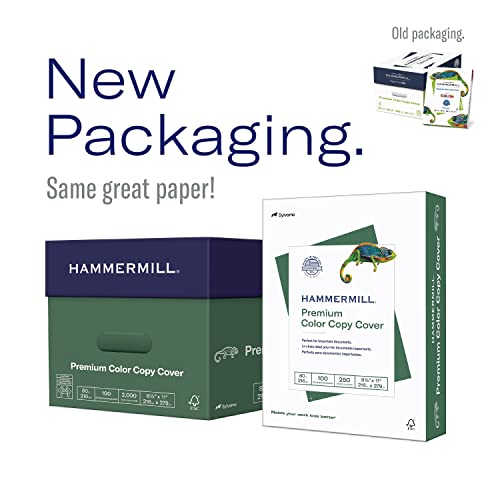 Hammermill Cardstock, Premium Color Copy, 80 lb, 8.5 x 11 - 1 Pack (250 Sheets) - 100 Bright, Made in the USA Card Stock, 120023R, White - size: 1 Pack | 250 Sheets