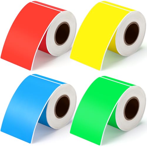 Marspark 1000 Pieces Colored Moving Labels Stickers 3 x 5 Inch Rectangular Colored Sticker Reusable Removable Stickers Coding Labels Adhesive Tags for Boxes Storage Bins Inventory Organize(Multicolor)