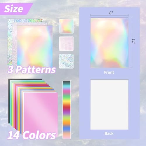 30 Pack Metallic Cardstock Paper Sheets 8" x 12" 250gsm/92lb | Foil Mirror Shimmering Paper For Arts and Crafts, Decorative, Weddings & Birthdays Invitations, Scrapbook Supplies - style: Metallic