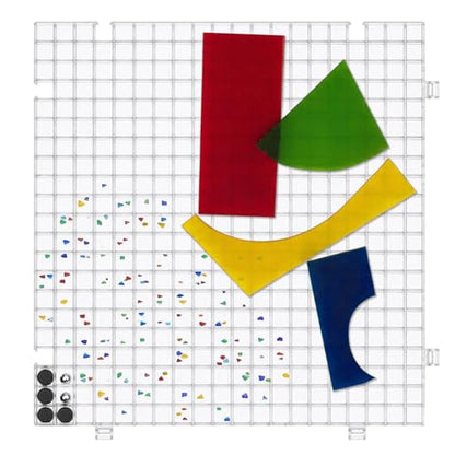 Stained Glass Cutting Mat for Crafting, 11.5 X 11.5 Modular Grid Shard Catcher for Stained Glass Supplies and Tools, Small Glass Cutting Board for a Safe, Clean Workspace