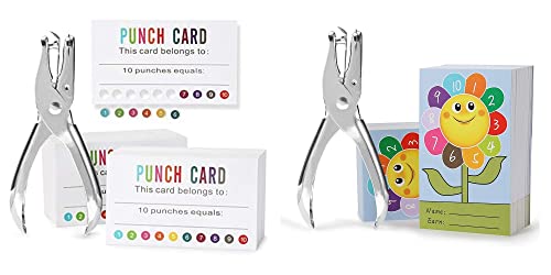 ONEDONE Punch Cards 400 Pack Behavior Incentive Awards for Kids Students Teachers Home Classroom School Business