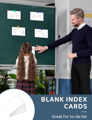 4x6 Note Cards Blank Index Cards, 200 Counts 4 x 6 Index Cards, 4x6 Notecards No Lines for Studying School, Blank on Both Sides, White Note Cards Bulk, 4 Pack of 50 Sheets - color: White, size: 4x6 INCH - 200 Count