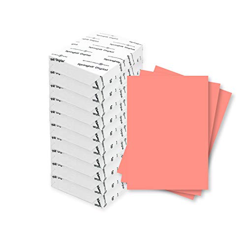 Springhill 8.5” x 11” Salmon Colored Cardstock Paper, 90lb, 163gsm, 2,500 Sheets (10 Reams) – Premium Lightweight Cardstock, Printer Paper with Smooth Finish for Cards, Flyers, Scrapbooking & More - color: Salmon, size: 10 Ream | 2500 Sheets
