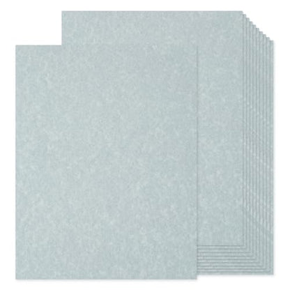 Goefun 100 Sheets Blue Parchment Cardstock, 65lb Cover (180 gsm) Light Blue Parchment Paper Sheets, Bluestone Blank Certificate Paper 8.5 x 11 for Printing, Invitations, Crafts, Business Cards - color: Blue