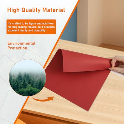 Guakicae 100 Sheets Dark Red Cardstock 8.5 x 11 Certificate Paper, 200gsm/75lb Heavyweight Craft Paper Card Stock for Wedding Invitations, Office Printing, Memus, DIY Cards Making, Anniversary Card - color: Red, size: 100 Sheets