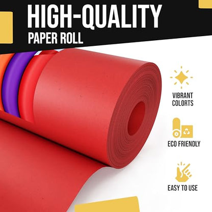 Crown Display Red Kraft Paper Roll - 36" X 1320" (110' Ft) - Shipping & Packing Paper - color: Red, size: 36" x 1320"