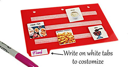 Smile4autism Small 5x8” Tools Perfect to Keep Your Loose Visual Picture Cards Organized. Autism, ABA, ADHD, Language & Apraxia Aspergers - size: Small, style: Divider: Soft Strips