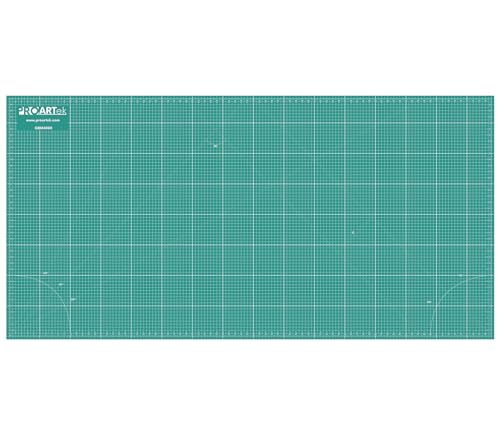 Proartek PK00013 Model GBM4080 Series 40" x 80" Professional Cutting Mat; Double-Sided Green/Black; Self-Healing; For Graphic Arts, Hobbies, Sewing, Scrapbooking, and other Cutting Projects - size: 80"L x 40"W