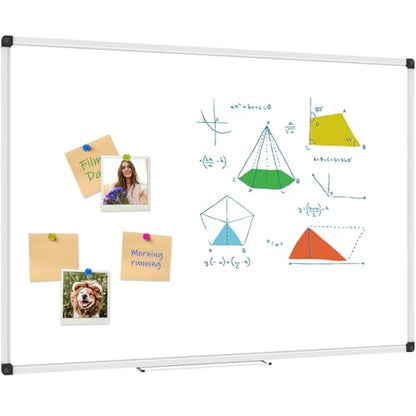 XBoard Magnetic Whiteboard 48 x 36, White Board 4 x 3, Dry Erase Board with Detachable Marker Tray - size: 48"W x 36"H