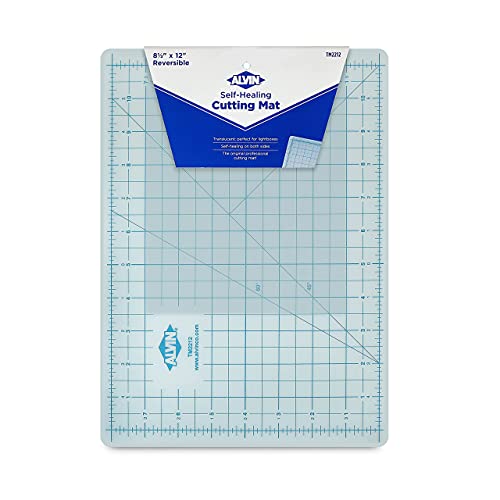 ALVIN TM Translucent Cutting Mat 8.5 x 12 inch | 3mm Layer with Grid on 1 Side | Light Box Compatible - Model TM2212 - color: Translucent, size: 12"L x 8.5"W