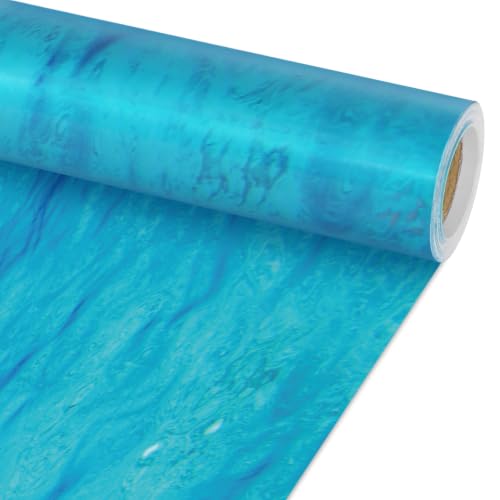 Ocean Bulletin Board Paper Roll Under The Sea Bulletin Board Background Not Easy to Fade Bulletins Decorations Crafts for Back to School Poster Arts Crafts Classroom Supply 15.8in x 20ft - style: Ocean