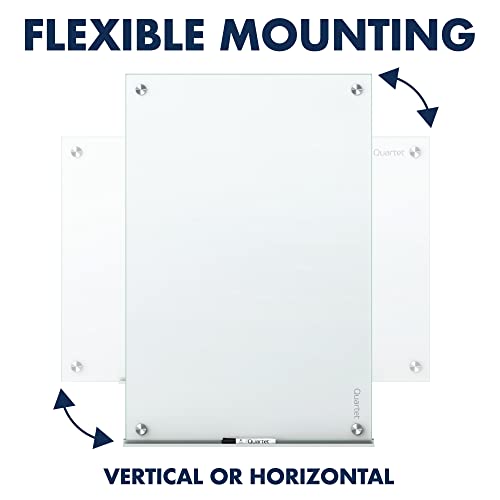 Quartet Dry Erase Board, Magnetic Whiteboard 3' x 2', Glass Board for Wall, Infinity, White (G3624NMW) - color: White, size: 36"W x 24"H