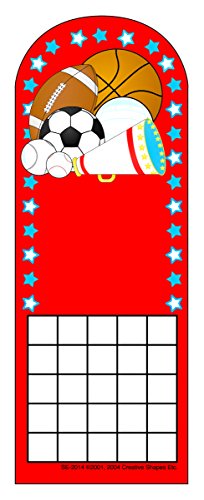 Sports Personal Incentive Chart-24 Pcs 2.75in x 7.5in Encourage Positive Reinforcement Goal Chore Homework Reading Tracker Classroom Assignments Responsibility USA Made