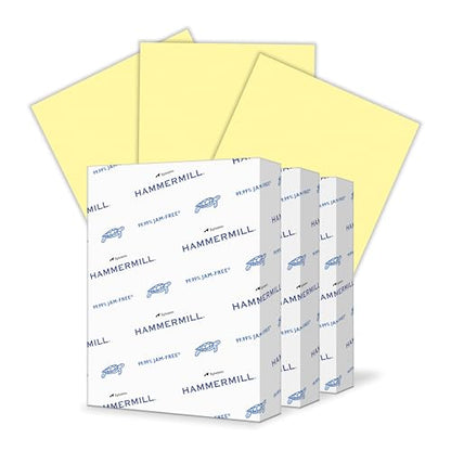 Hammermill 20 lb Canary Printer Paper, 8.5 x 11-3 Ream (1,500 Sheets) - Made in The USA, Pastel - color: Yellow, size: 3 Ream | 1500 Sheets, style: Letter (8.5x11)