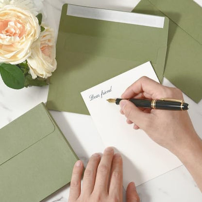 70 Packs A4 Envelopes, White, 4x6 Photo, Self Seal for Invitations, Weddings, Baby Shower, Photos, Postcards, Greeting Cards, Mailing (Sage Green, 30 Pack A7 Cards and Envelopes) - color: Sage Green, size: 30 Pack A7 (5.31x7.28in) Cards and Envelopes