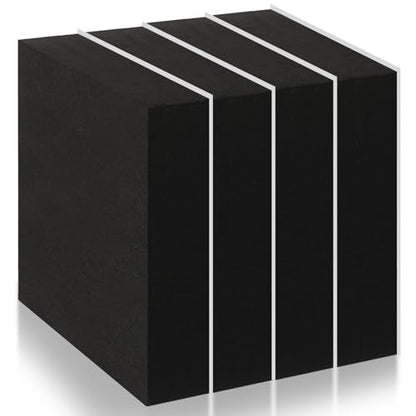 4 Pcs 1" Thick Foam Padding Sheet with Adhesive Backing Closed Cell 4 Inch x 4 Inch Self Stick Neoprene Insulation Foam Sheet Black for Furniture Cars Speakers - color: Black, size: 1 Inch Thick, 4 x 4 Inches