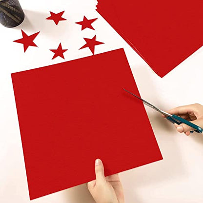 25Sheets Red Cardstock Paper, 8.5 x 11 Card stock for Cricut, Thick Construction Paper for Card Making, Scrapbooking, Craft 90 lb / 250 gsm - color: Red