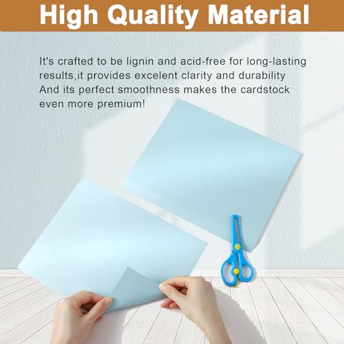 Silunkia 28 Sheets Blue Shimmer Cardstock 8.5 x 11 Premium Paper, 250gsm/92lb Heavyweight Craft Paper Card Stock for Making Cards, Greeting Cards, Office Printing, Scrapbooking, Invitations - color: Blue, size: 28 Sheets