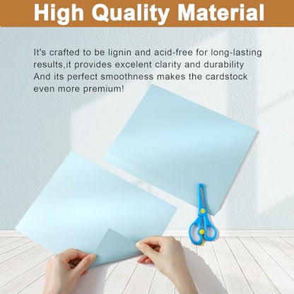Silunkia 28 Sheets Blue Shimmer Cardstock 8.5 x 11 Premium Paper, 250gsm/92lb Heavyweight Craft Paper Card Stock for Making Cards, Greeting Cards, Office Printing, Scrapbooking, Invitations - color: Blue, size: 28 Sheets