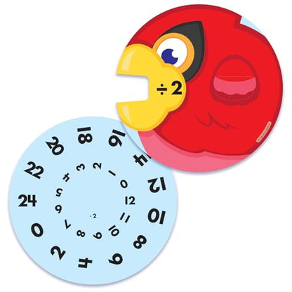 Carson Dellosa Set of Division EZ Spin Wheels, 18 2-Piece Math Manipulatives Covering Mixed Practice and Facts, Educational Toys for Homeschool and Classroom - style: Division Facts