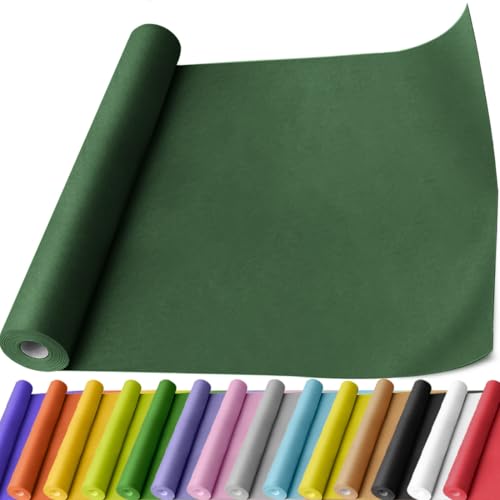 PerkHomy Dark Green Kraft Paper Roll 17.5" x 760" (63') for Gift Wrapping Bouquet Flower Art Painting Craft Writing Packaging Shipping 80GSM 55LB (Dark Green, 17.5" x 63') - color: Dark Green, size: 17.5" x 760"