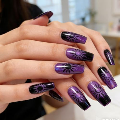PH PandaHall 3pcs Sun Moon Star Nail Stamping Plates Star Chain Nails Art Stencils Galaxy Night Sky Nail Art Templates Bohemian Nails Image Plate for Women DIY Manicures Salon Design Printing - style: Sun Moon