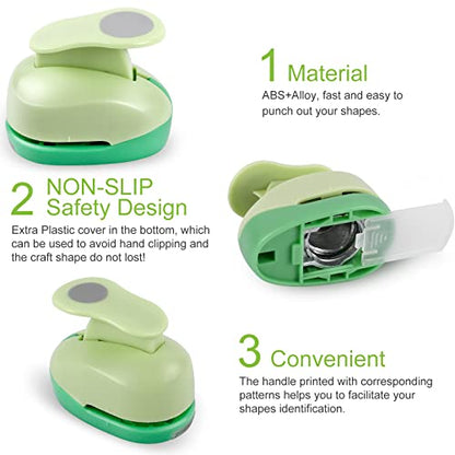 UCEC Paper Punch, 3 Inch XL Size Circle Punch Large Hole Puncher Paper Circles Craft Puncher Handmade Paper Punches for Crafting Scrapbooking Cards Arts Fun Projects Back to School Supplies - color: Circle, size: 3 Inch