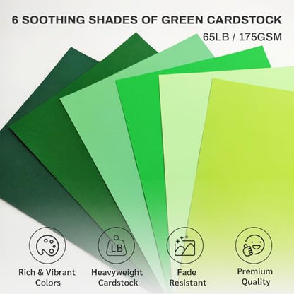 green cardstock paper (Green, 120 Sheets)