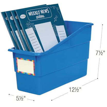 Really Good Stuff Durable Book & Binder Holders - 6 Pack - Blue - color: Blue