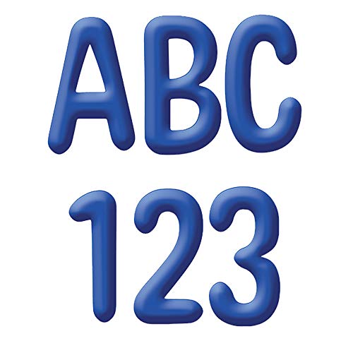 Eureka Blue Alphabet and Numbers Bulletin Board and Classroom Decorations, 180pcs, 4'' H