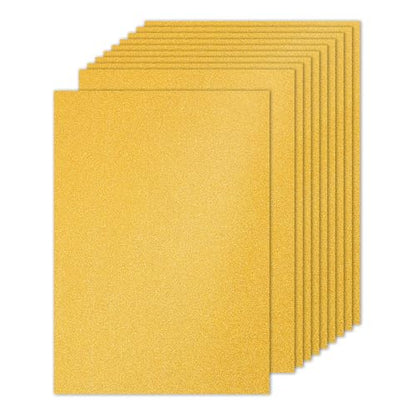 PATIKIL 10 Sheets Gold Glitter Cardstock Paper, A4 250gsm Rectangle Premium Sparkly Paper Craft Cardstock Paper for Scrapbook Card Making DIY Art Projects Wedding Party - color: Gold, size: A4