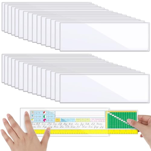 Chinco 30 Pcs Self Adhesive Pockets, Bin Labels for Storage Bins, Clear Pocket Label Sleeves, Plastic Index Card Holder with Top Open for Organizing Bins Box Drawer(13.5 x 4.73 Inch) - size: 13.5 x 4.73 Inches