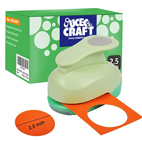 UCEC Circle Punch, 2.5 Inch Circle Hole Punch, Craft Paper Punches Circles Craft Punch Cutters for Handmade Crafting Scrapbooking Cards Arts Fun Projects - color: Circle, size: 2.5 Inch