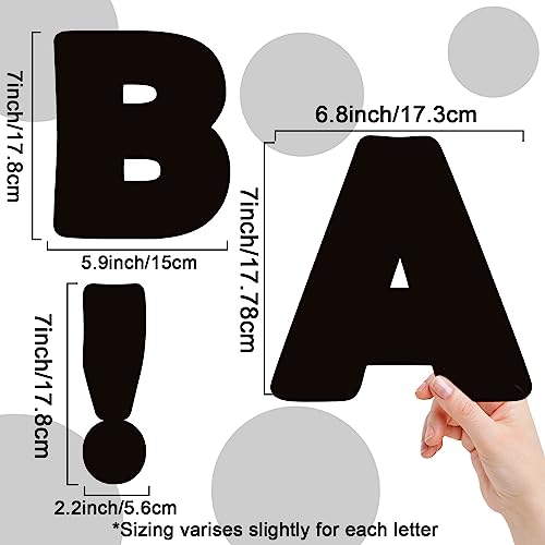 150 PCS Large 6" Bulletin Board Letters Set, Black Classroom Alphabet Cutout Letter for Bulletin Board Display Home School, A Great Helper to Inspire Students' Learning Interest - style: Black Pattern