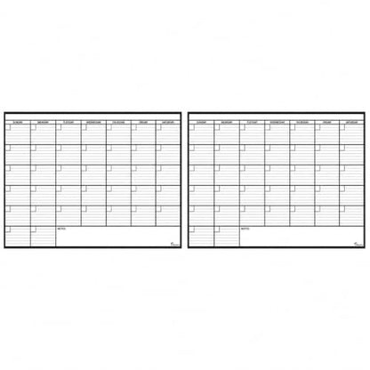 (2 PK) Large Dry Erase Calendar for Wall 24x36, Giant Family Office Big Reusable, Monthly Planner Erasable 36x24, Rolled Whiteboard White Board, Calendar Dry Erase for Undated Wall Large Classroom - size: Medium (2 Pack) (24 x 36 inch)