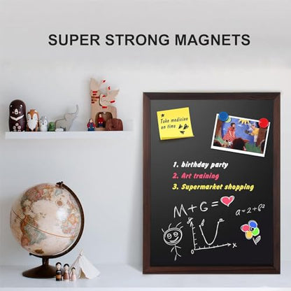 Comix Magnetic Chalkboard, 18 x 24 Inches Wooden-Framed Blackboard for Kids, Hanging Chalk Board for Home Kitchen Restaurant Menu - size: 24"W x 18"H