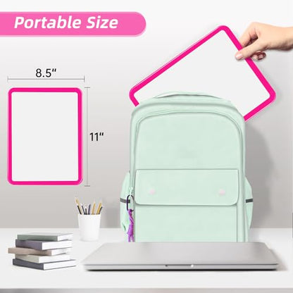 VUSIGN Small White Board Dry Erase, 8.5'' x 11'' Magnetic Dry Erase Board, Mini Whiteboard with Markers for Students, Fridge, Wall, Locker, Dark Pink - color: M- Dark Pink